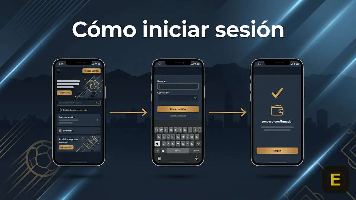 Secuencia de pasos para iniciar sesión en la cuenta de Ecuabet paso a paso