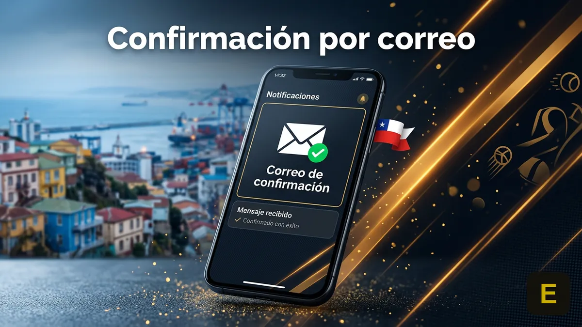 Confirmación del registro en Ecuabet por correo electrónico con acento de Valparaíso
